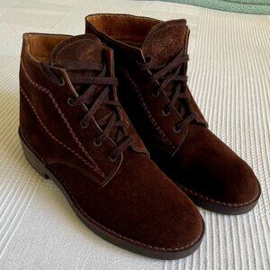 Vintage Delfino Suede Fur-Lined Boots